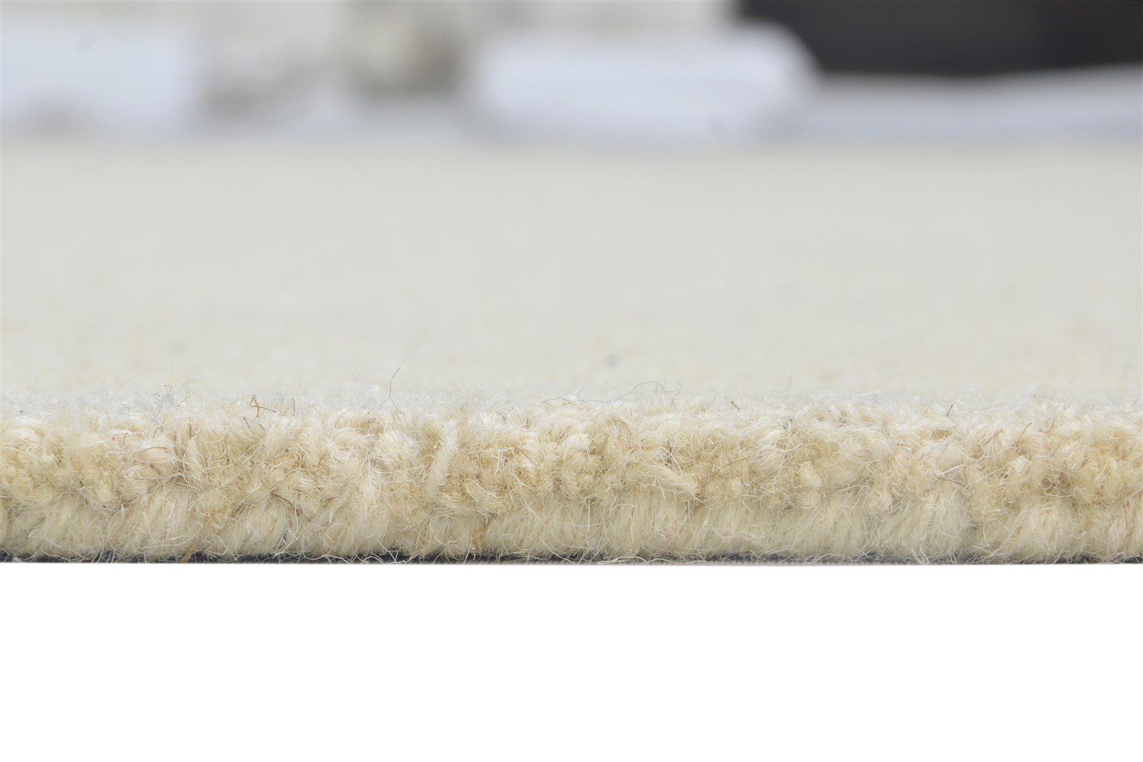 5' X 8' Rug Wool Cream Modern Hand Tufted Scandinavian Solid Room Size Carpet 7864108089493