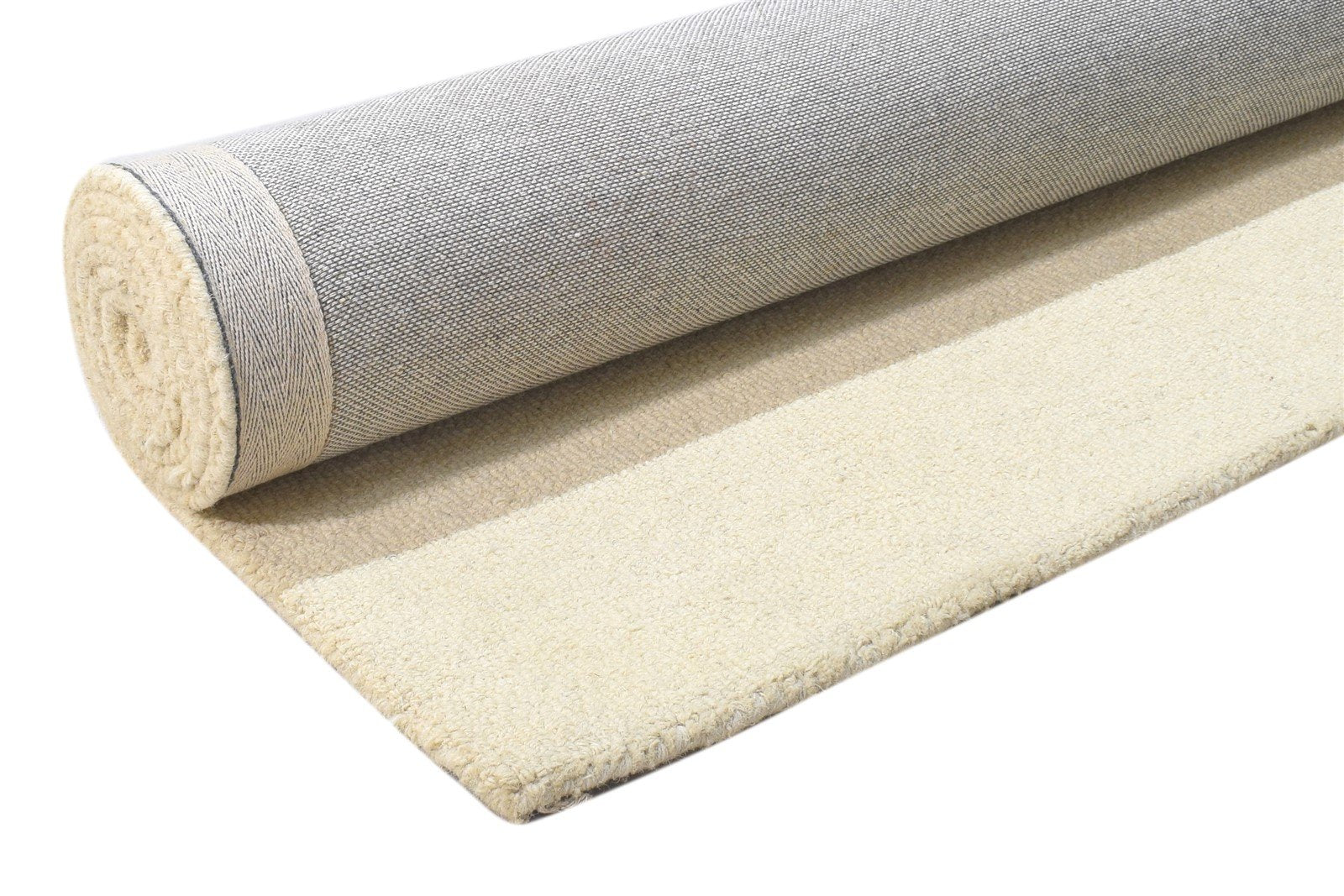 5' X 8' Rug Wool Cream Modern Hand Tufted Scandinavian Solid Room Size Carpet 7864108089493