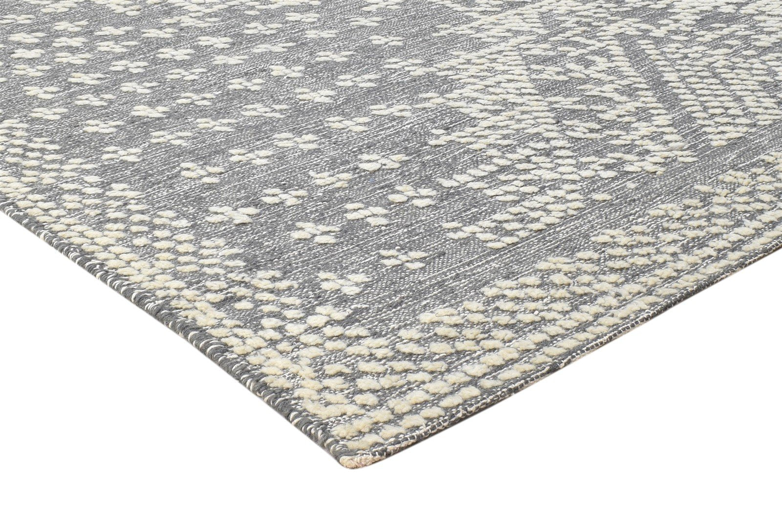 5' X 8' Rug Wool Dark Grey Modern Dhurrie Kazak Oriental Room Size Carpet 7864450384021