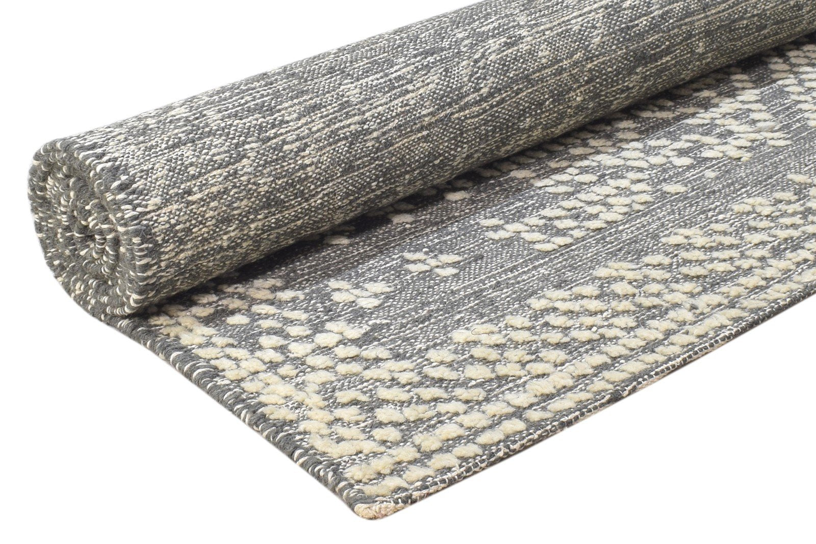 5' X 8' Rug Wool Dark Grey Modern Dhurrie Kazak Oriental Room Size Carpet 7864450384021
