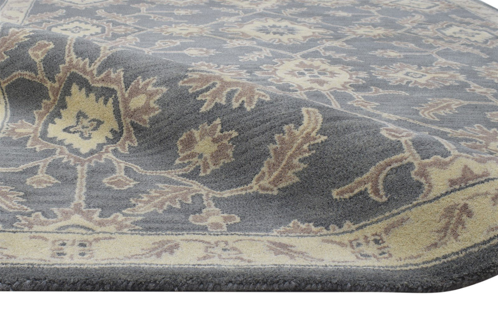 5' X 8' Rug Wool Dark Grey Persian Hand Tufted Oushak Oriental Room Size Carpet 7864283463829