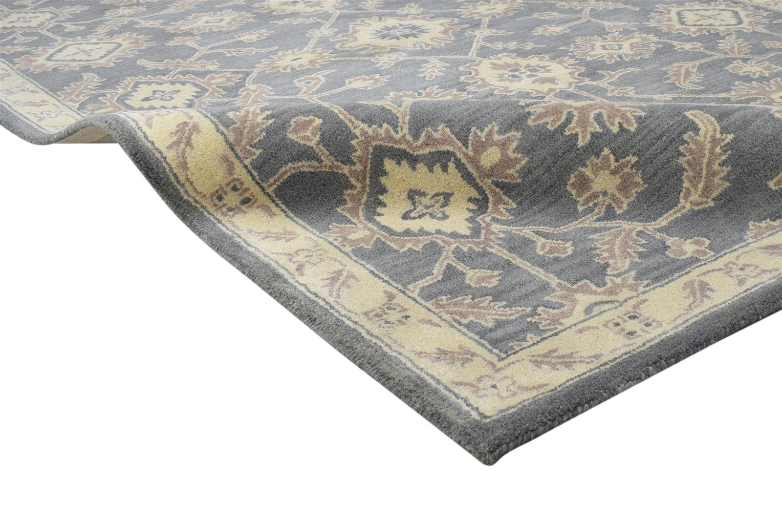 5' X 8' Rug Wool Dark Grey Persian Hand Tufted Oushak Oriental Room Size Carpet 7864283463829