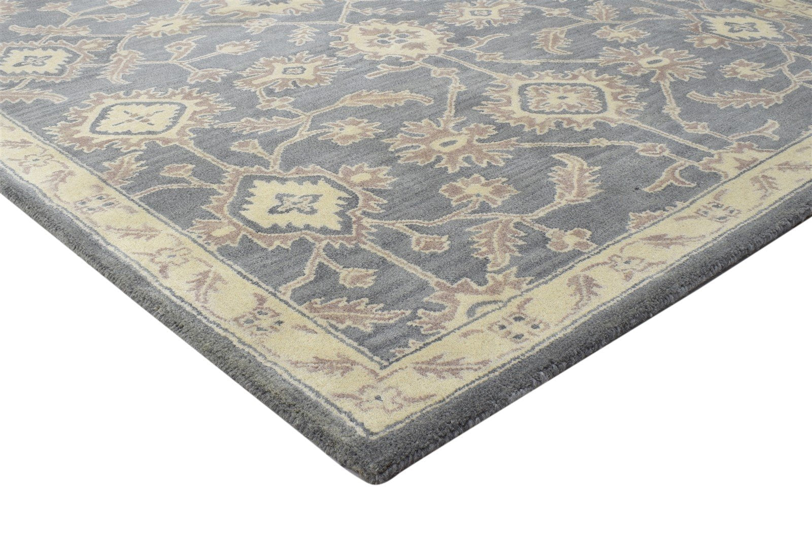 5' X 8' Rug Wool Dark Grey Persian Hand Tufted Oushak Oriental Room Size Carpet 7864283463829