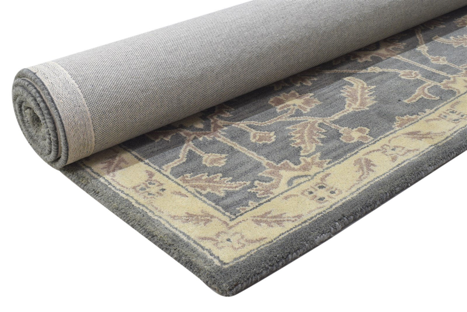 5' X 8' Rug Wool Dark Grey Persian Hand Tufted Oushak Oriental Room Size Carpet 7864283463829