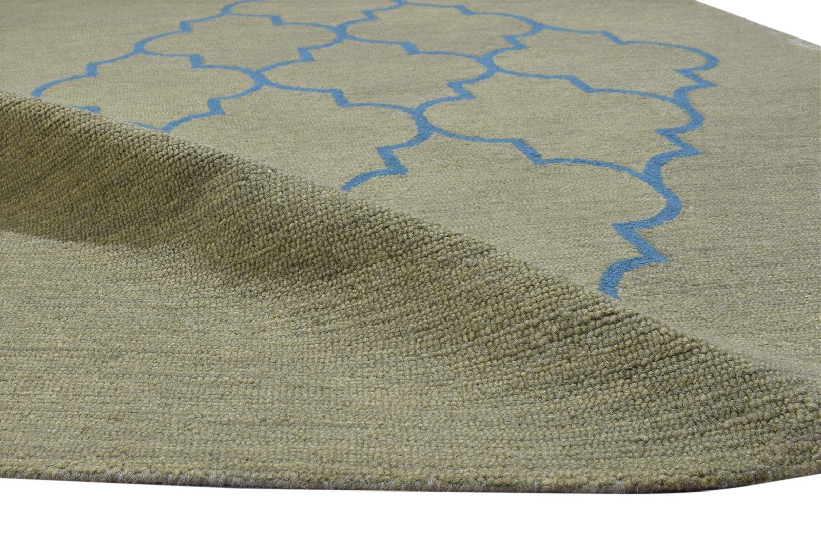5' X 8' Rug Wool Green Modern Hand Tufted Moroccan Trellis Room Size Carpet 7864269439125
