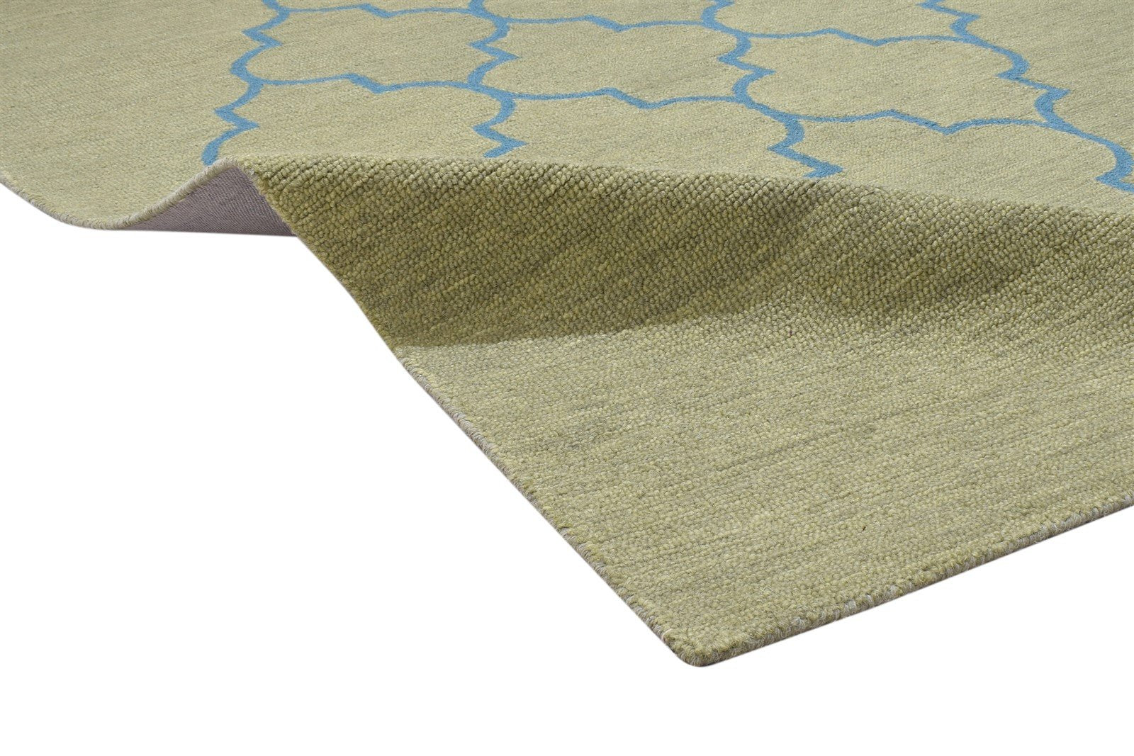 5' X 8' Rug Wool Green Modern Hand Tufted Moroccan Trellis Room Size Carpet 7864269439125