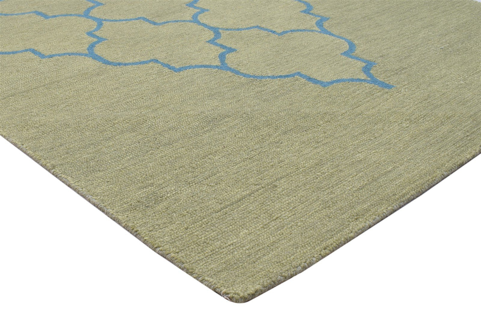 5' X 8' Rug Wool Green Modern Hand Tufted Moroccan Trellis Room Size Carpet 7864269439125