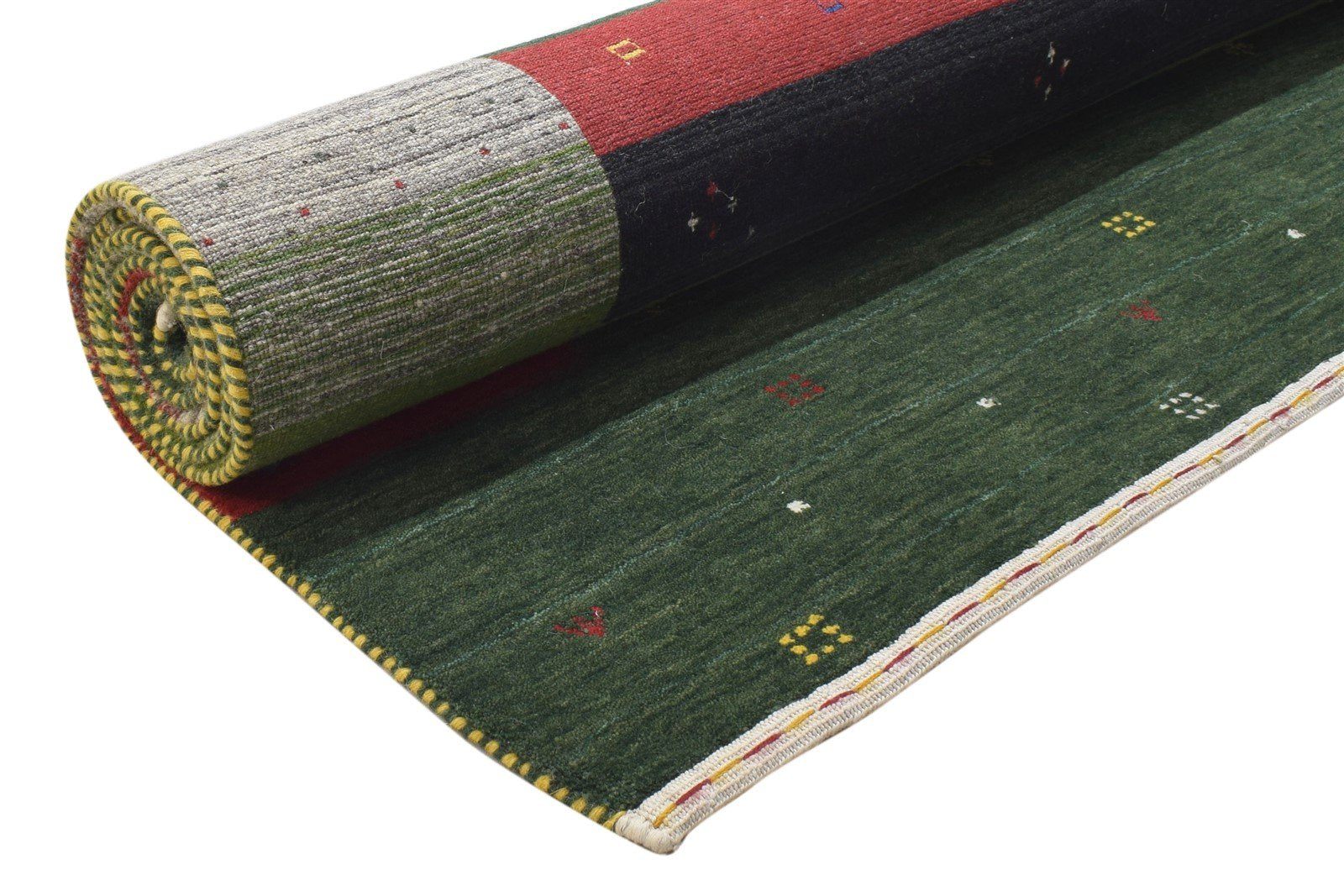 5' X 8' Rug Wool Green Modern Handloom Gabbeh Southwestern Room Size Carpet 7864153342101