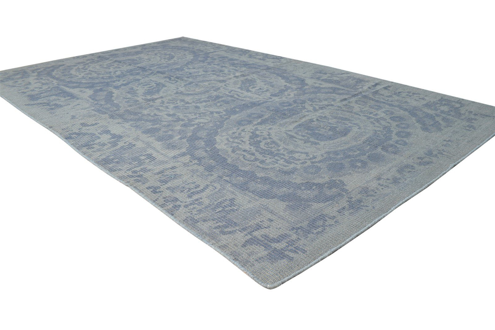 5' X 8' Rug Wool Grey Modern Dhurrie European Suzani Room Size Carpet 7865243107477