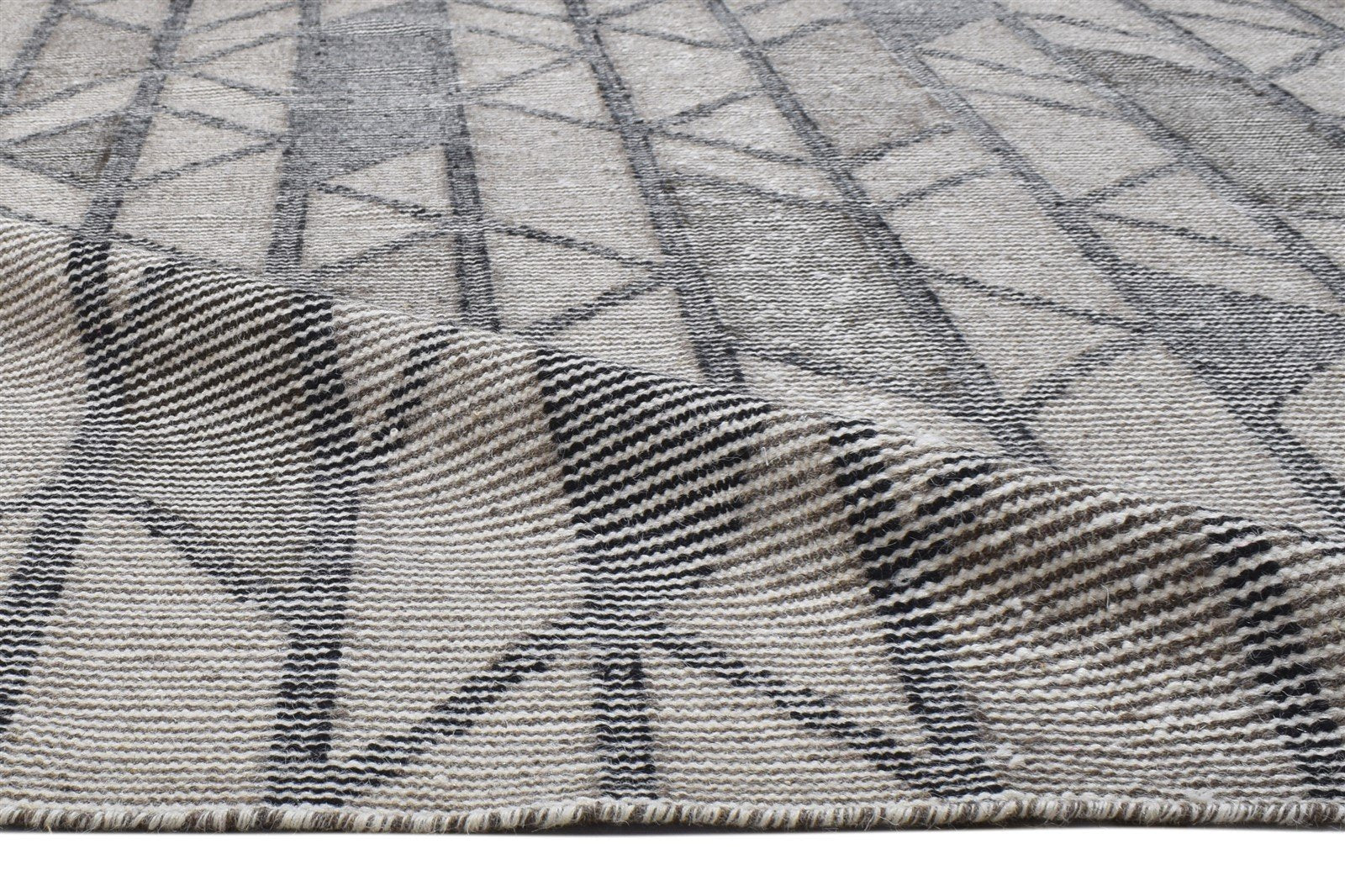 Josefa 5' X 8' Rug Wool Grey Modern Dhurrie Moroccan Galaxy 7864150163605