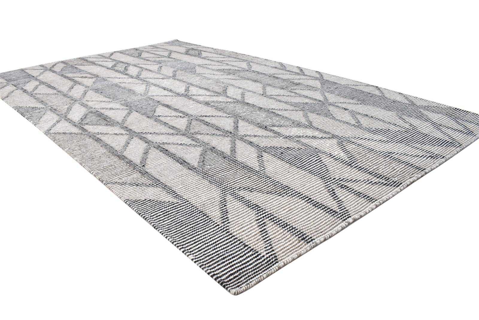 Josefa 5' X 8' Rug Wool Grey Modern Dhurrie Moroccan Galaxy 7864150163605