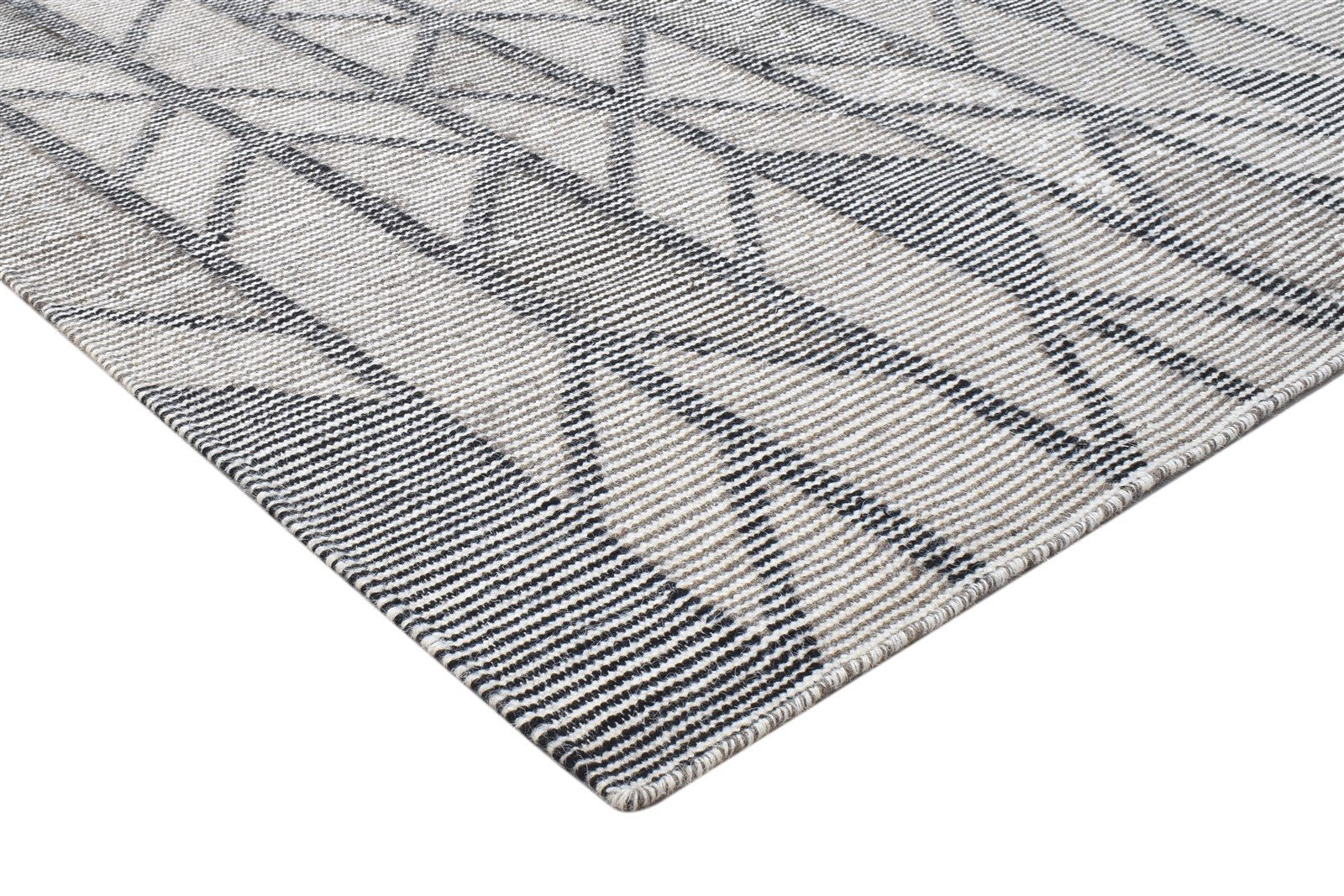 Josefa 5' X 8' Rug Wool Grey Modern Dhurrie Moroccan Galaxy 7864150163605