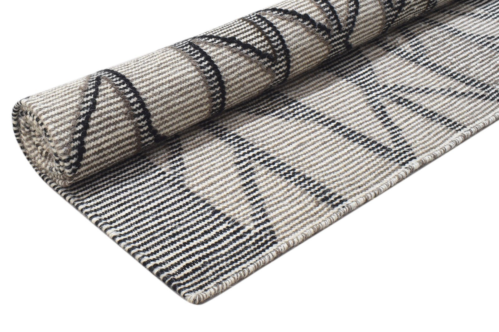 Josefa 5' X 8' Rug Wool Grey Modern Dhurrie Moroccan Galaxy 7864150163605