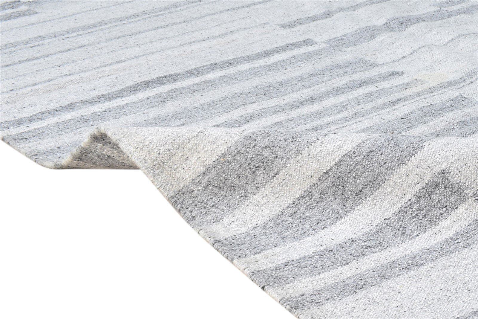 5' X 8' Rug Wool Grey Modern Dhurrie Scandinavian Abstract Room Size Carpet 7865166266517