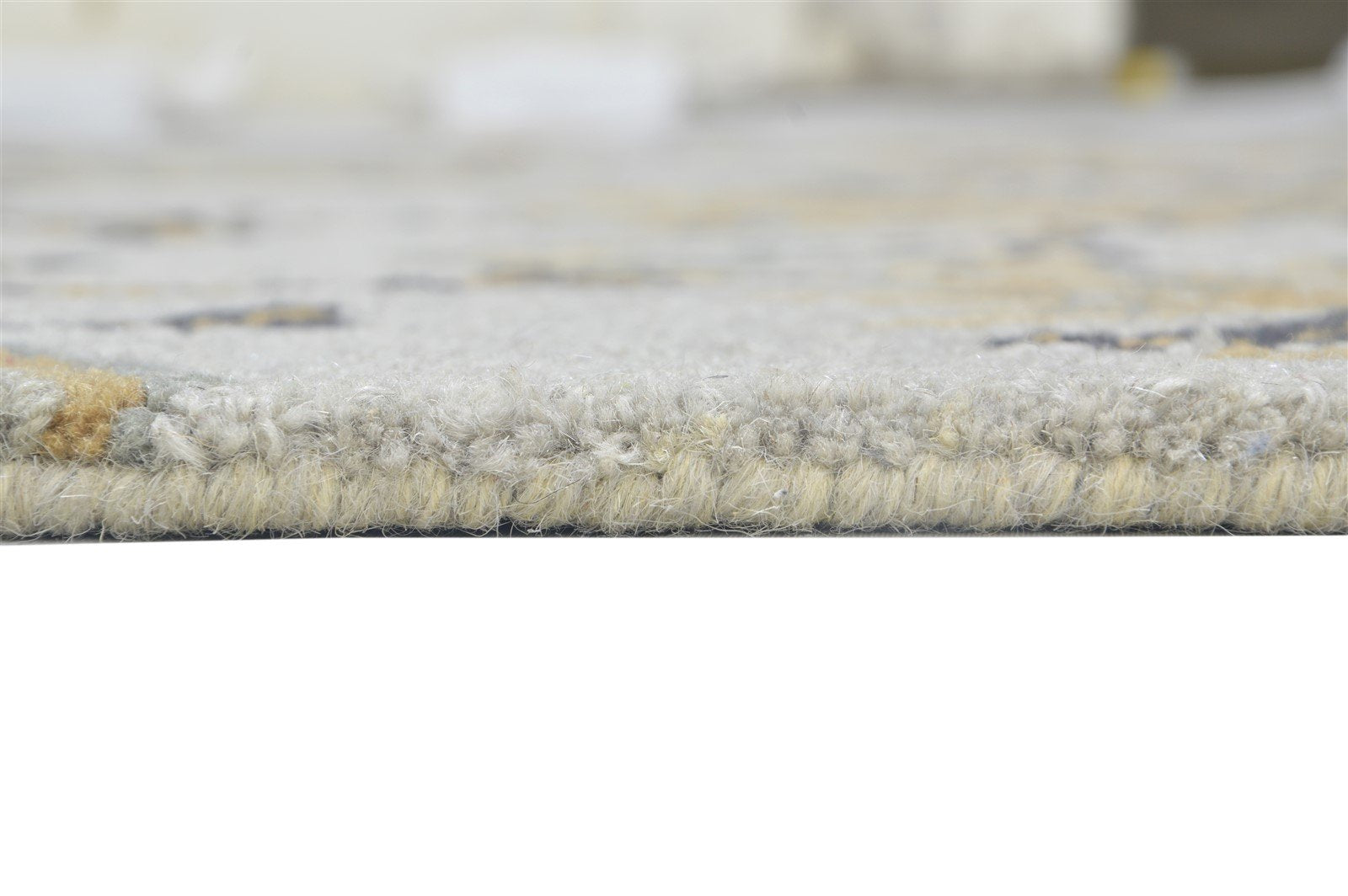 5' X 8' Rug Wool Grey Modern Hand Tufted French Floral Room Size Carpet 7864094720149