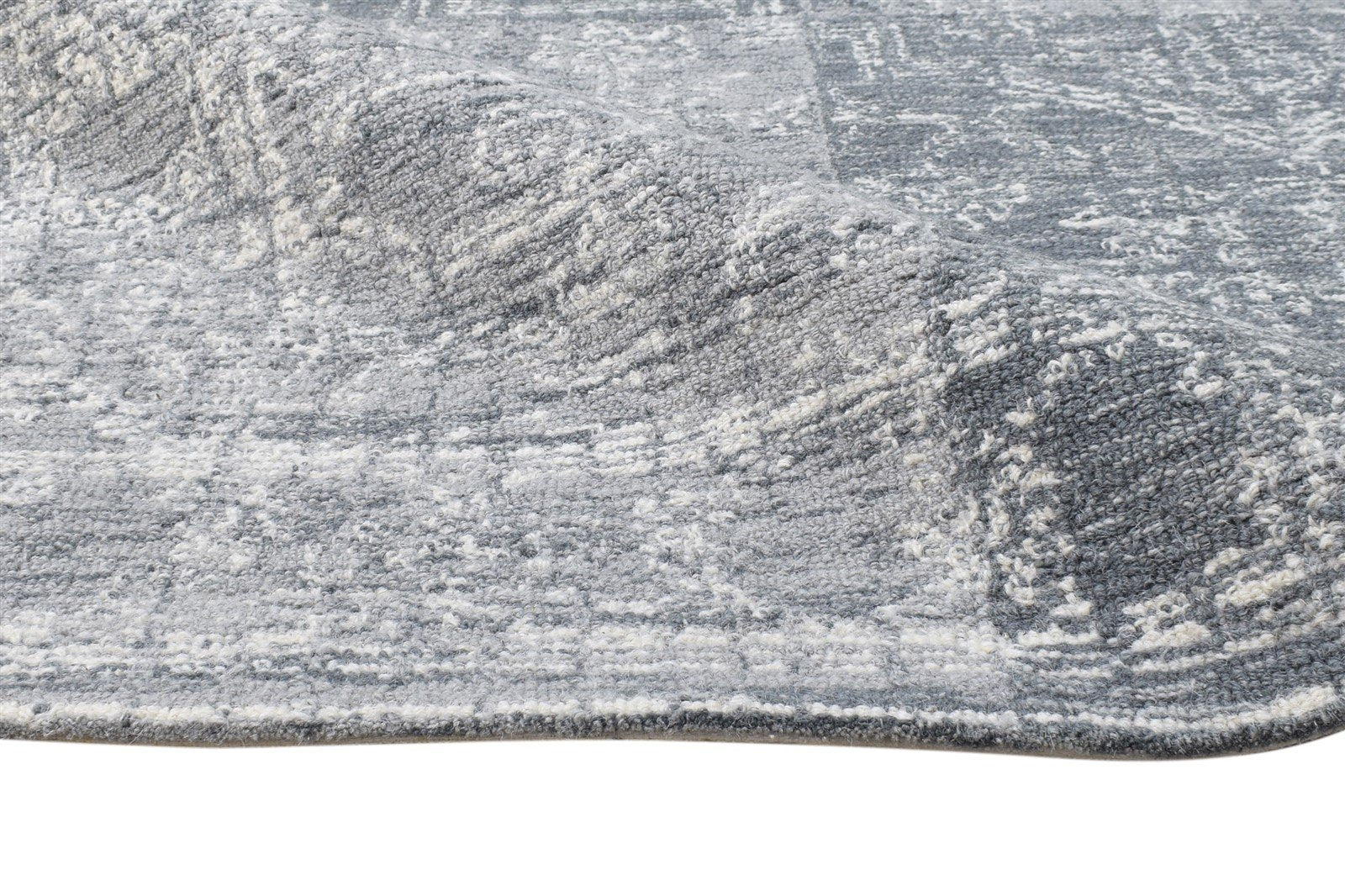 5' X 8' Rug Wool Grey Modern Hand Tufted French Floral Room Size Carpet 7865113116821