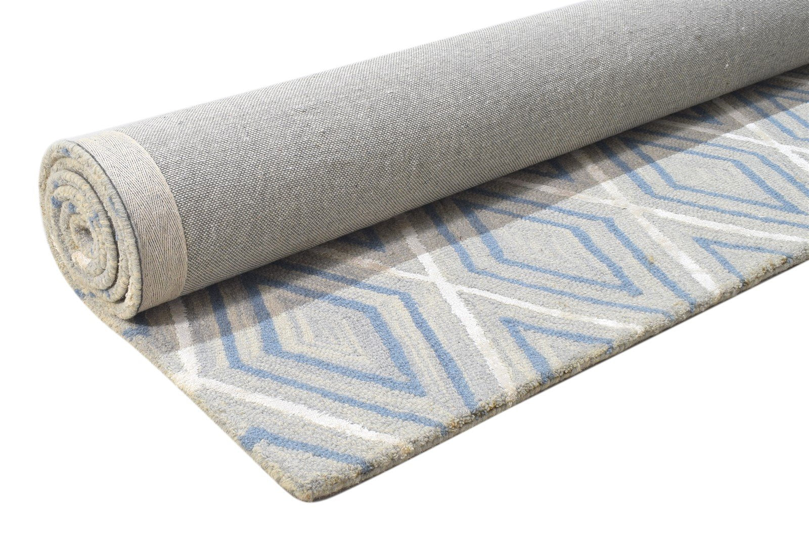 5' X 8' Rug Wool Grey Modern Hand Tufted Moroccan Diamond Room Size Carpet 7864108810389