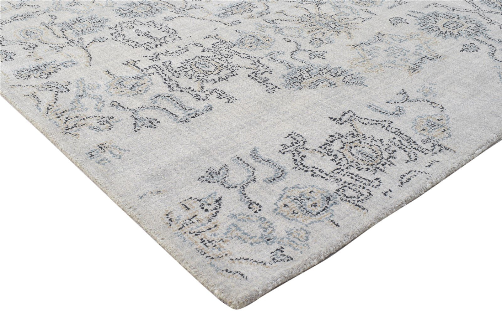 5' X 8' Rug Wool Grey Modern Hand Tufted Oushak Floral Room Size Carpet 7864096620693