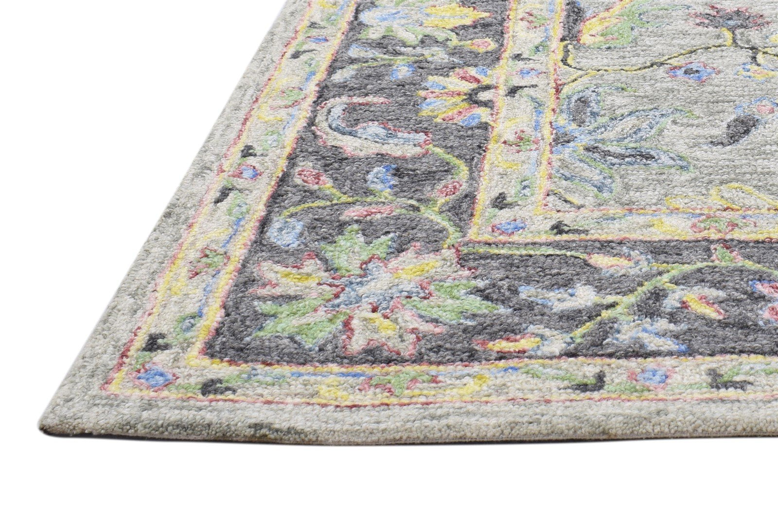 5' X 8' Rug Wool Grey Modern Hand Tufted Oushak Oriental Room Size Carpet 7864093933717
