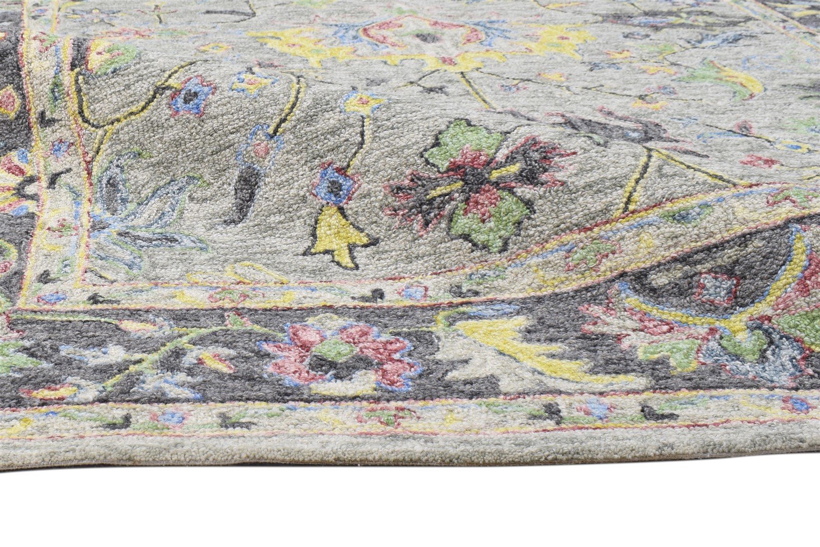 5' X 8' Rug Wool Grey Modern Hand Tufted Oushak Oriental Room Size Carpet 7864093933717