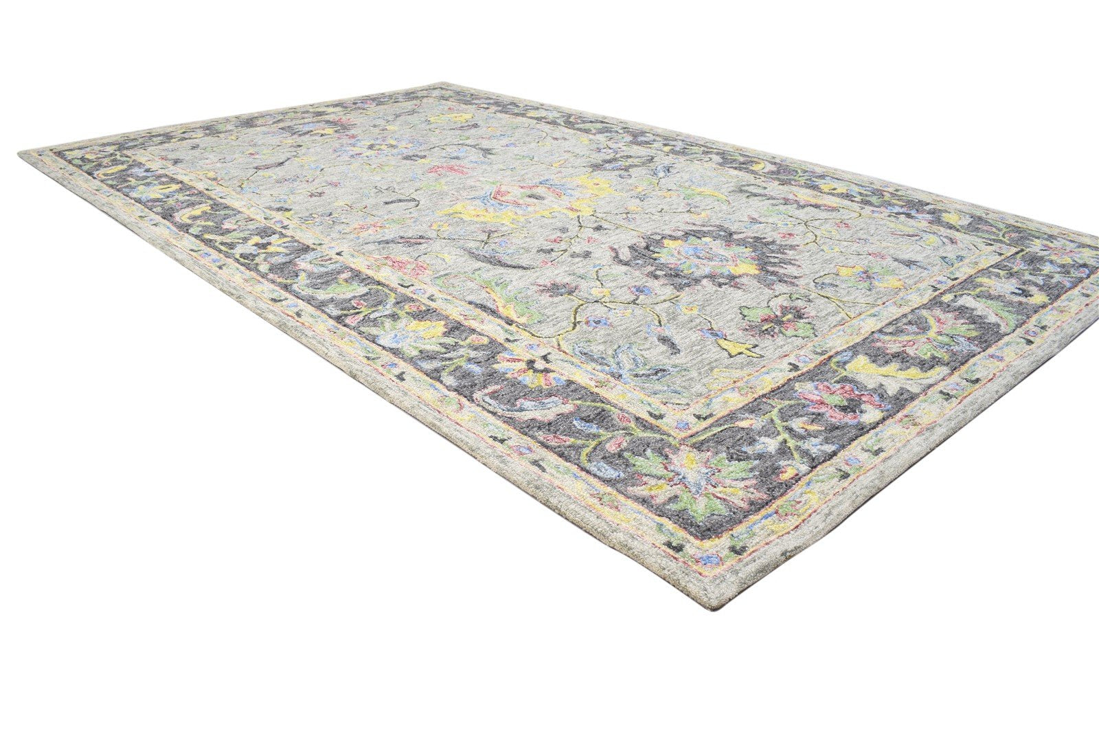 5' X 8' Rug Wool Grey Modern Hand Tufted Oushak Oriental Room Size Carpet 7864093933717