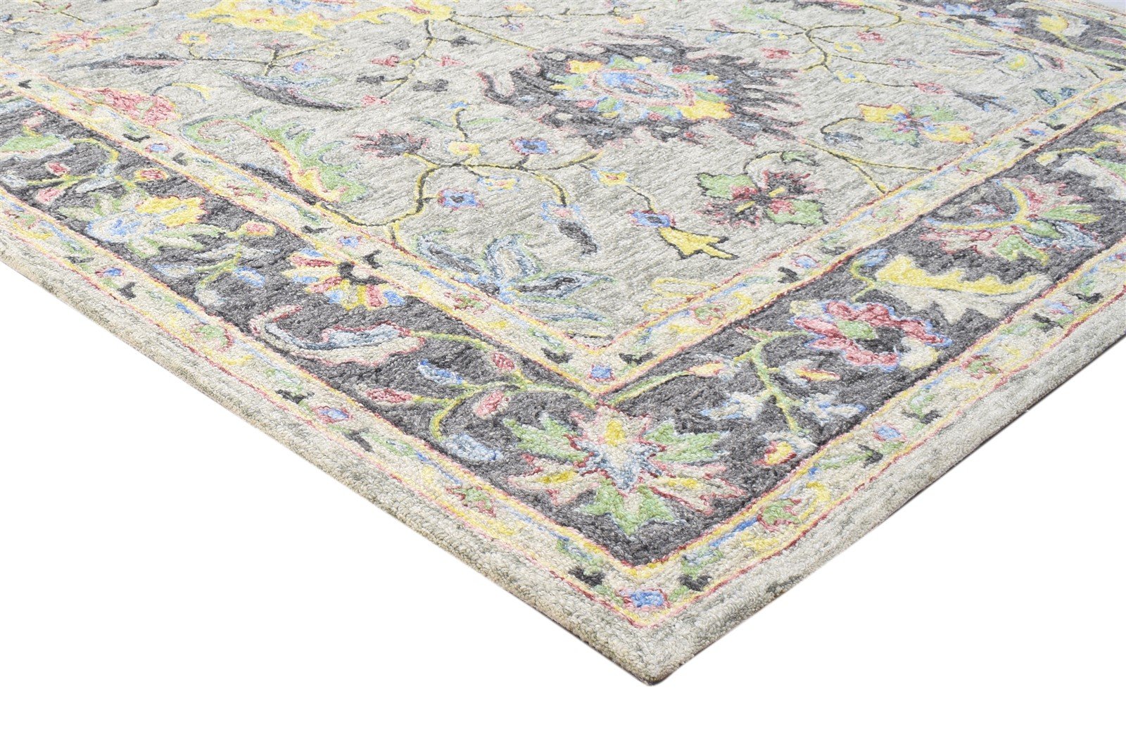 5' X 8' Rug Wool Grey Modern Hand Tufted Oushak Oriental Room Size Carpet 7864093933717