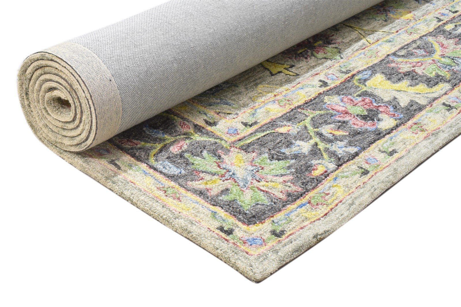 5' X 8' Rug Wool Grey Modern Hand Tufted Oushak Oriental Room Size Carpet 7864093933717