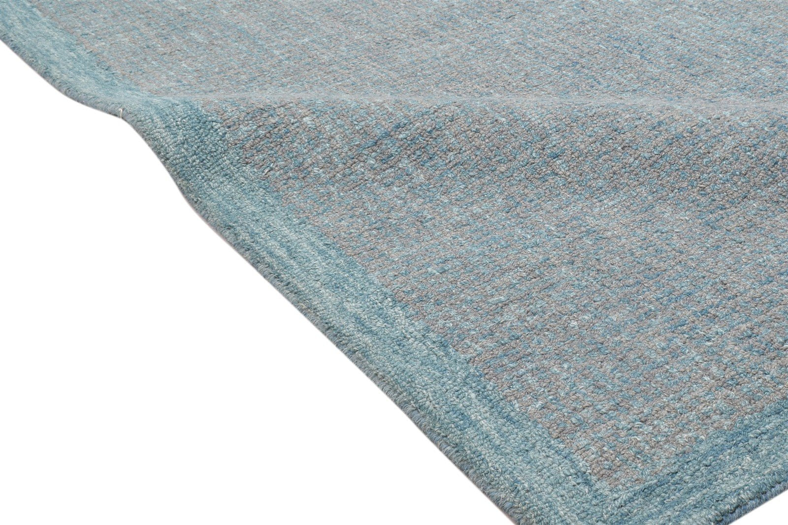 5' X 8' Rug Wool Grey Modern Hand Tufted Scandinavian Bordered Room Size Carpet 7864097177749