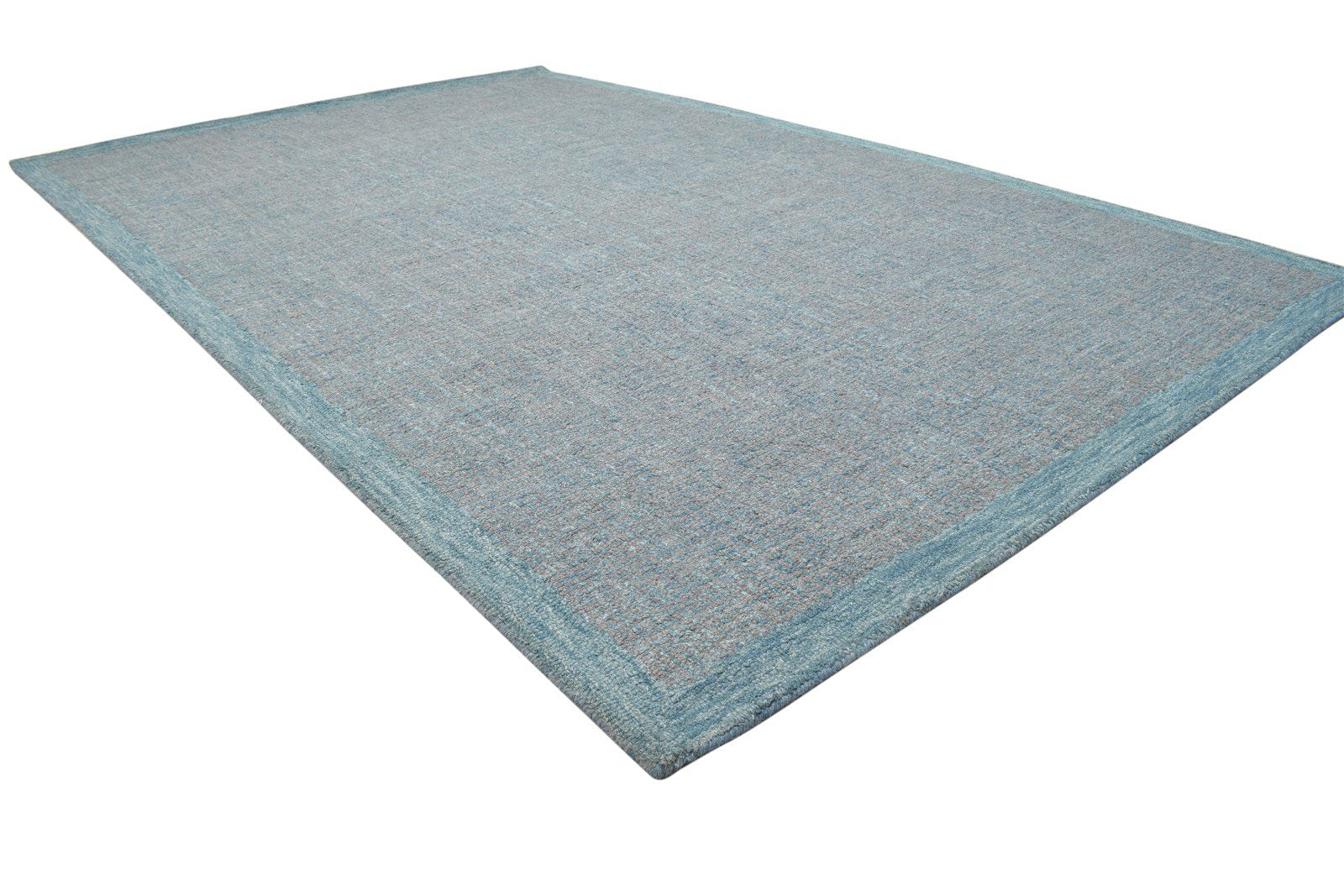5' X 8' Rug Wool Grey Modern Hand Tufted Scandinavian Bordered Room Size Carpet 7864097177749