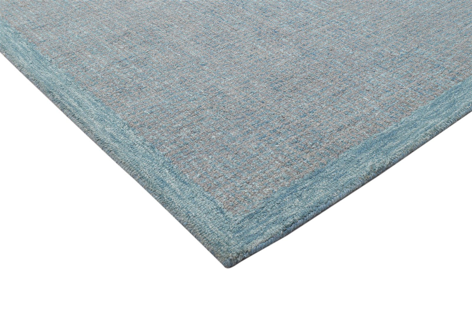 5' X 8' Rug Wool Grey Modern Hand Tufted Scandinavian Bordered Room Size Carpet 7864097177749