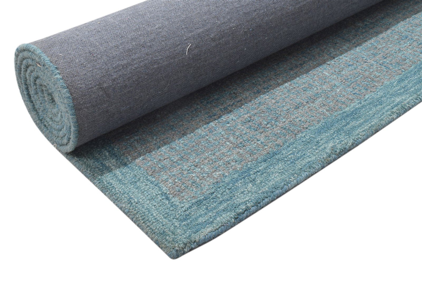 5' X 8' Rug Wool Grey Modern Hand Tufted Scandinavian Bordered Room Size Carpet 7864097177749
