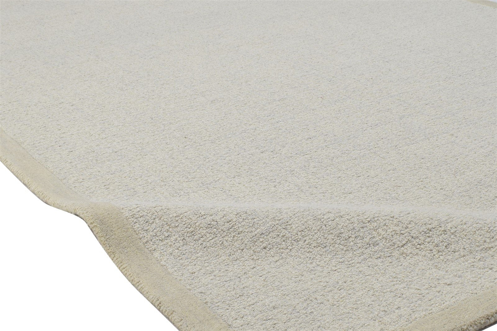 5' X 8' Rug Wool Grey Modern Hand Tufted Scandinavian Solid Room Size Carpet 7864108384405
