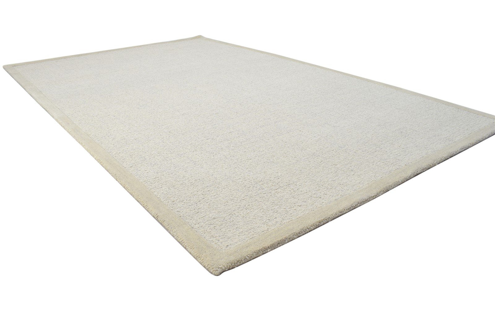 5' X 8' Rug Wool Grey Modern Hand Tufted Scandinavian Solid Room Size Carpet 7864108384405
