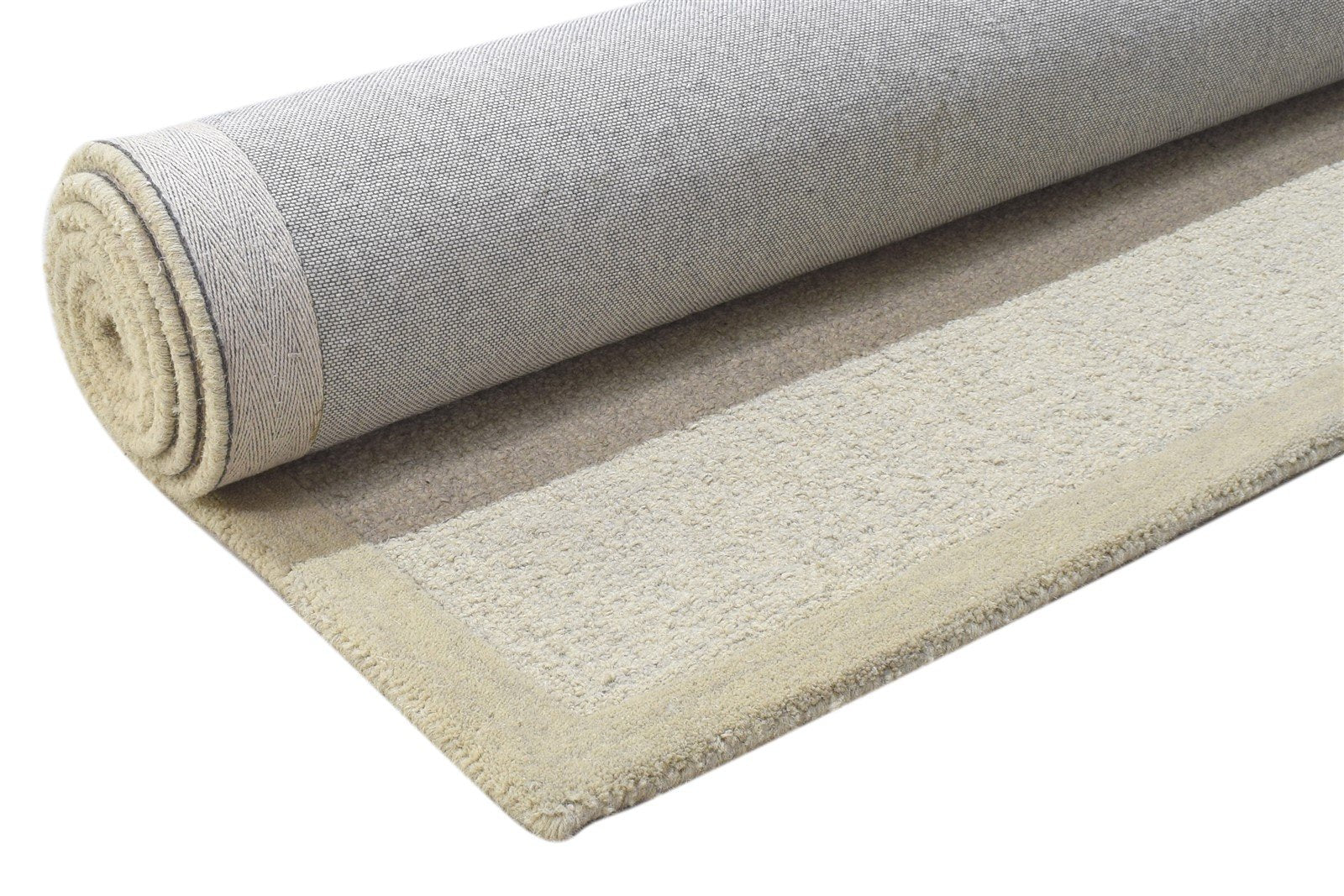 5' X 8' Rug Wool Grey Modern Hand Tufted Scandinavian Solid Room Size Carpet 7864108384405