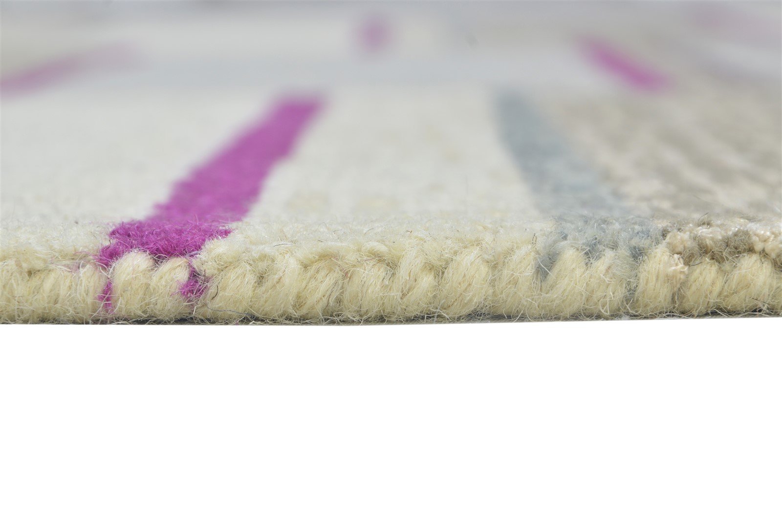 5' X 8' Rug Wool Grey Modern Hand Tufted Scandinavian Striped Room Size Carpet 7864263770261