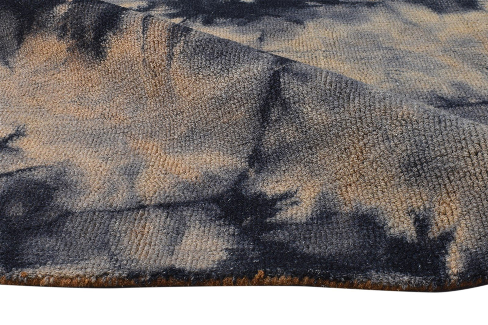 Claudie 5' X 8' Rug Wool Grey Modern Hand Tufted Shibori Tie Dye 7865202180245