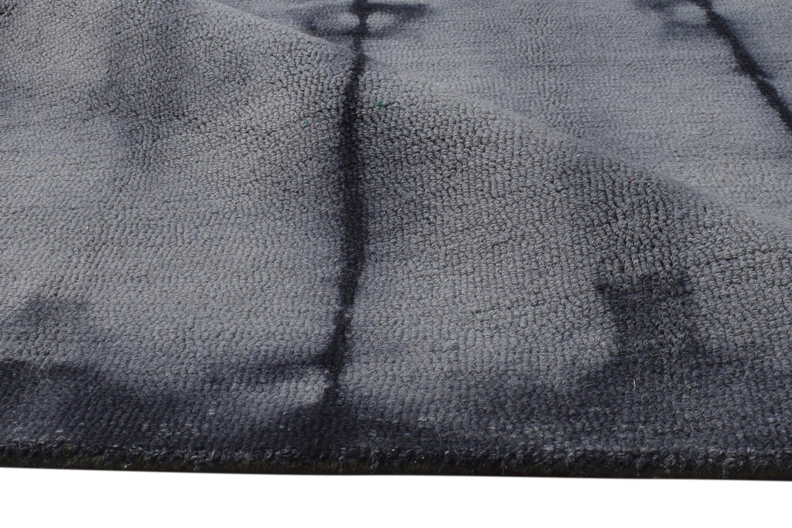 5' X 8' Rug Wool Grey Modern Hand Tufted Shibori Tie Dye Room Size Carpet 7865204048021