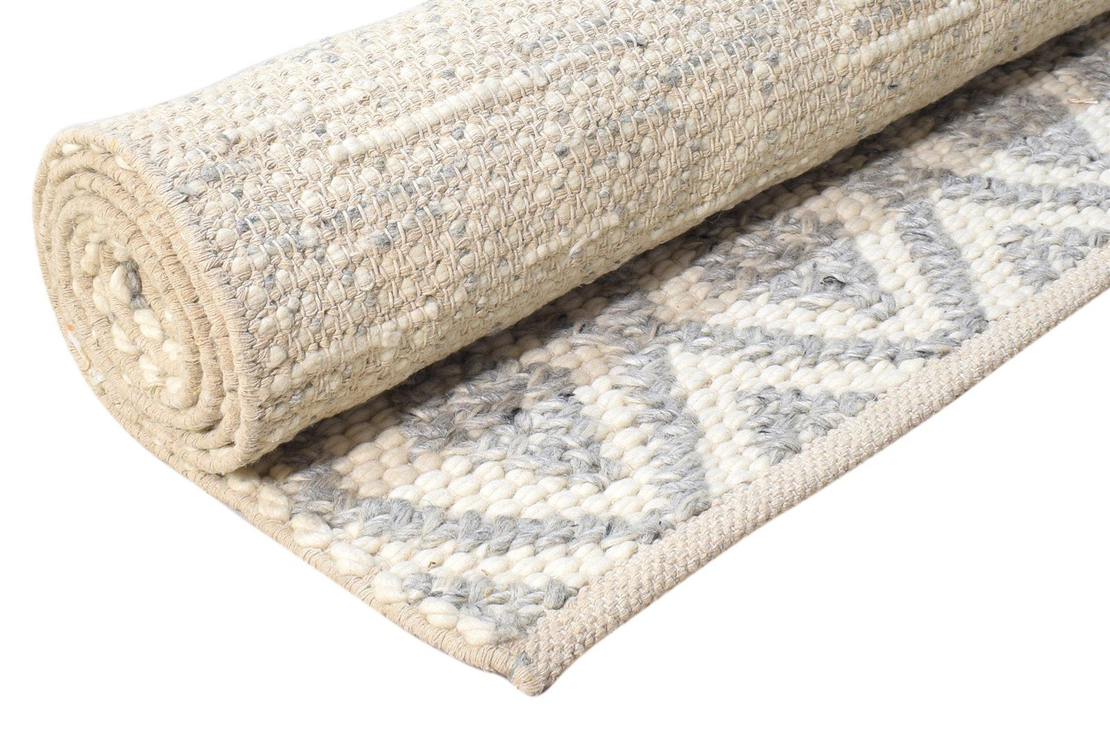 5' X 8' Rug Wool Grey Modern Hand Woven Moroccan Trellis Room Size Carpet 7865005965461