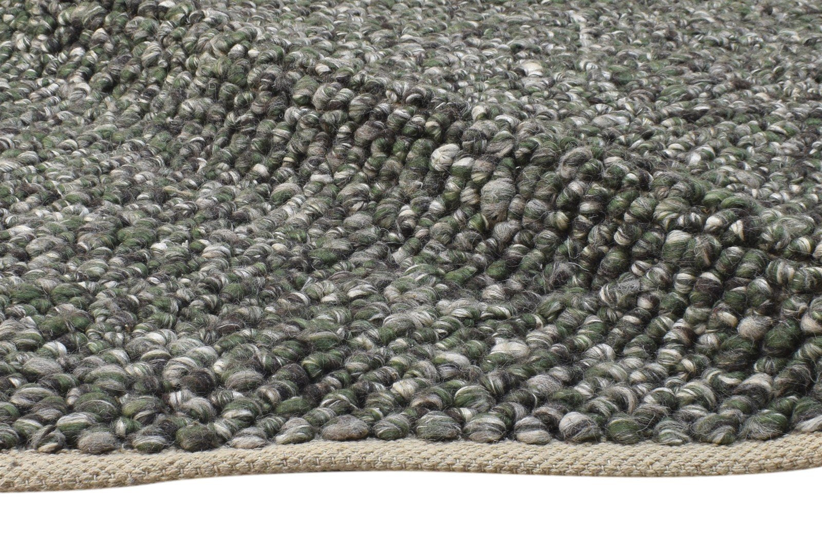 Hildagard 5' X 8' Rug Wool Grey Modern Hand Woven Scandinavian Solid 7865073827989