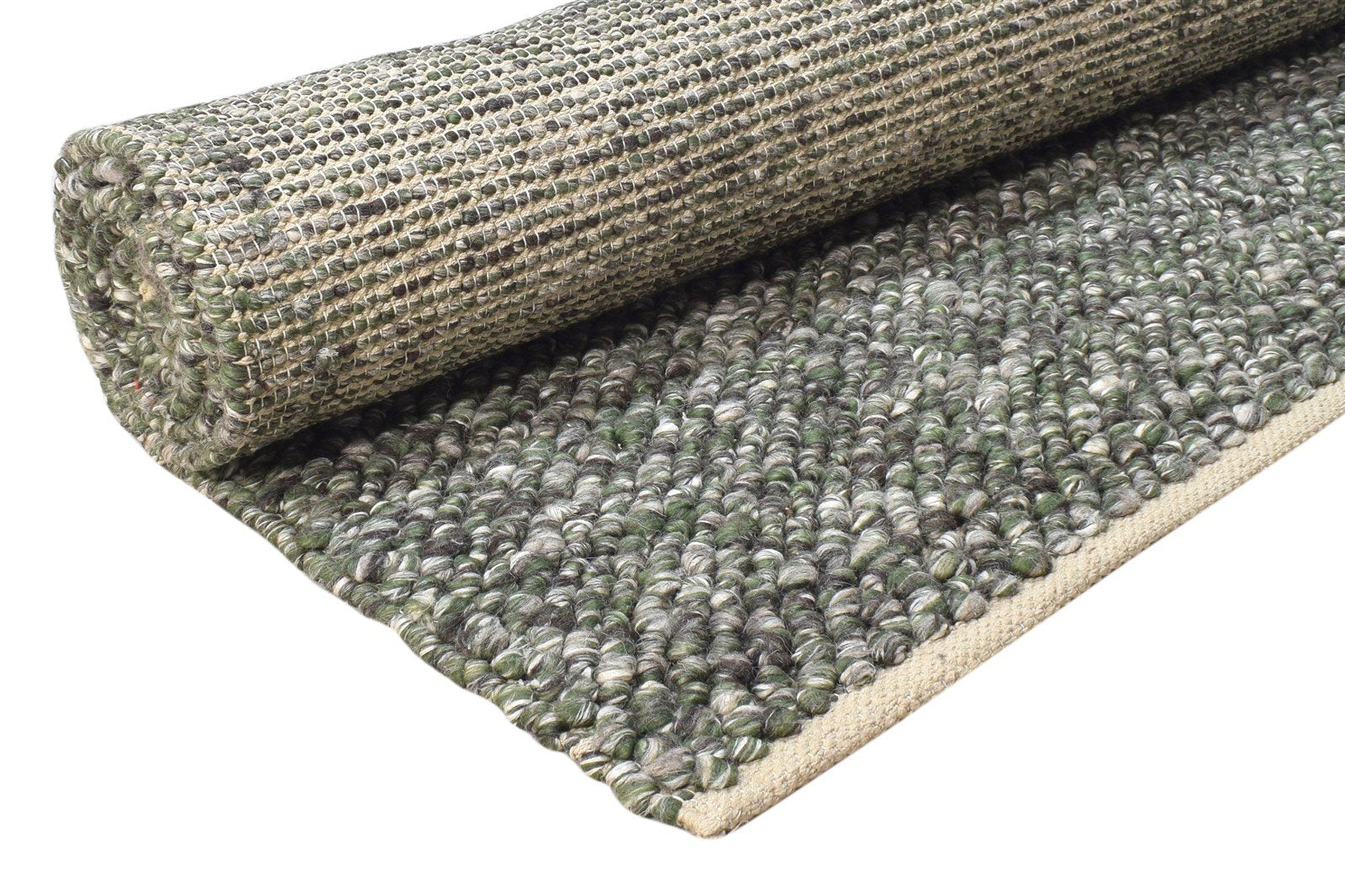 Hildagard 5' X 8' Rug Wool Grey Modern Hand Woven Scandinavian Solid 7865073827989