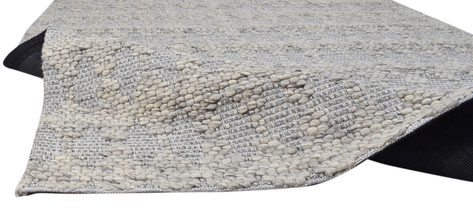 5' X 8' Rug Wool Grey Modern Hand Woven Scandinavian Striped Room Size Carpet 7860679934101