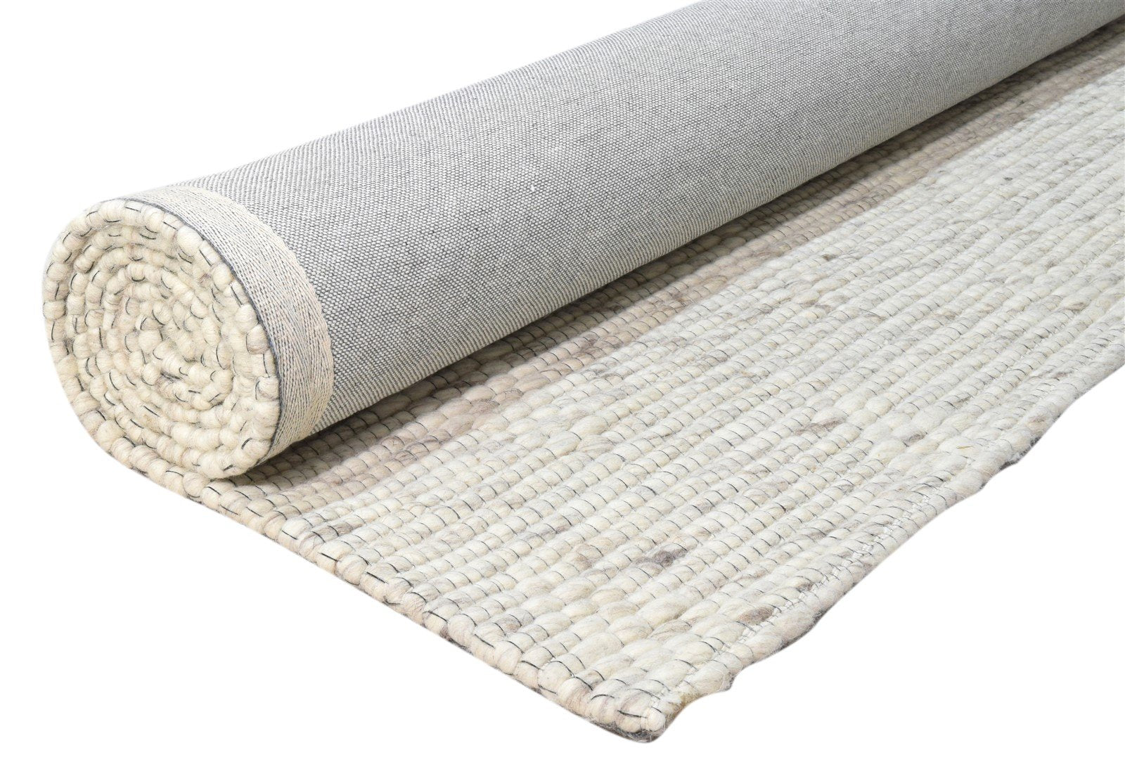 5' X 8' Rug Wool Grey Modern Hand Woven Scandinavian Striped Room Size Carpet 7860680654997