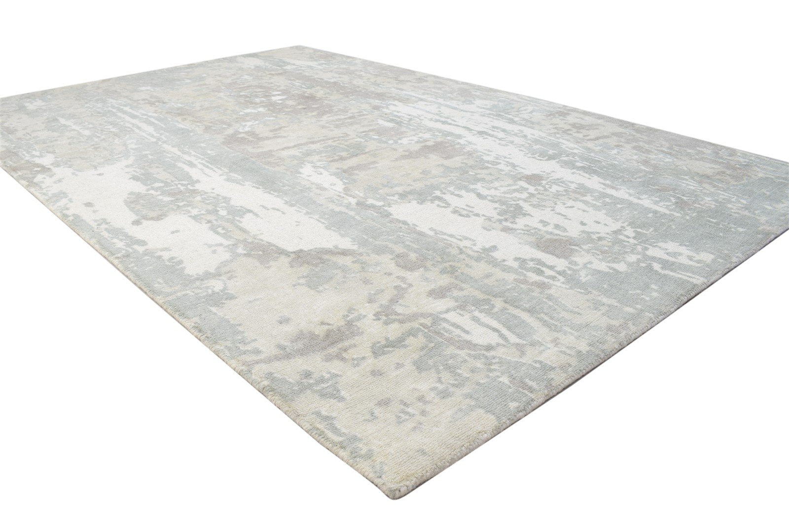 5' X 8' Rug Wool Grey Modern Handloom Scandinavian Abstract Room Size Carpet 7864149541013