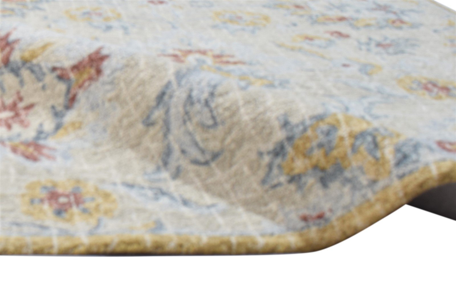 5' X 8' Rug Wool Grey Persian Hand Tufted Oushak Floral Room Size Carpet 7864093278357