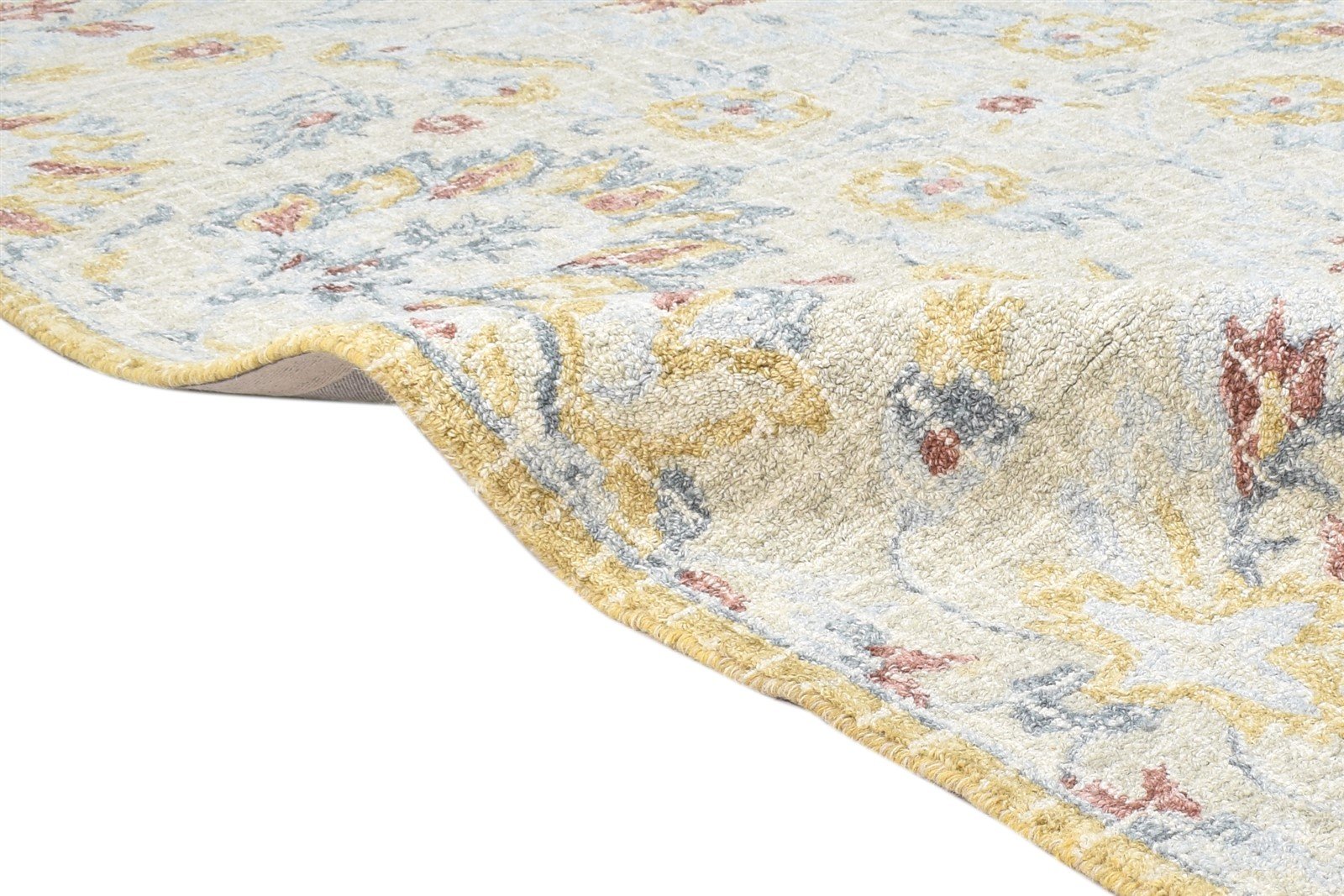 5' X 8' Rug Wool Grey Persian Hand Tufted Oushak Floral Room Size Carpet 7864093278357