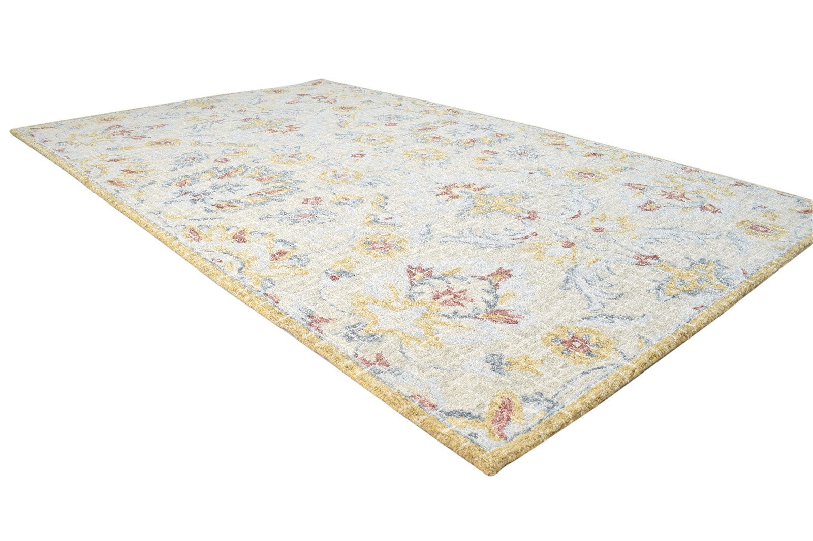 5' X 8' Rug Wool Grey Persian Hand Tufted Oushak Floral Room Size Carpet 7864093278357