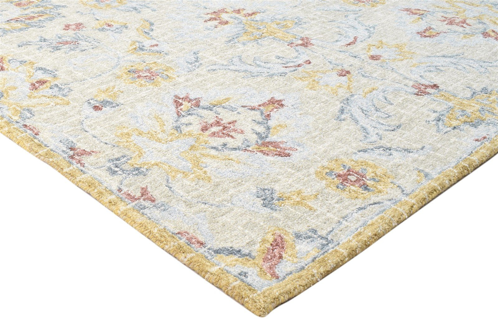 5' X 8' Rug Wool Grey Persian Hand Tufted Oushak Floral Room Size Carpet 7864093278357