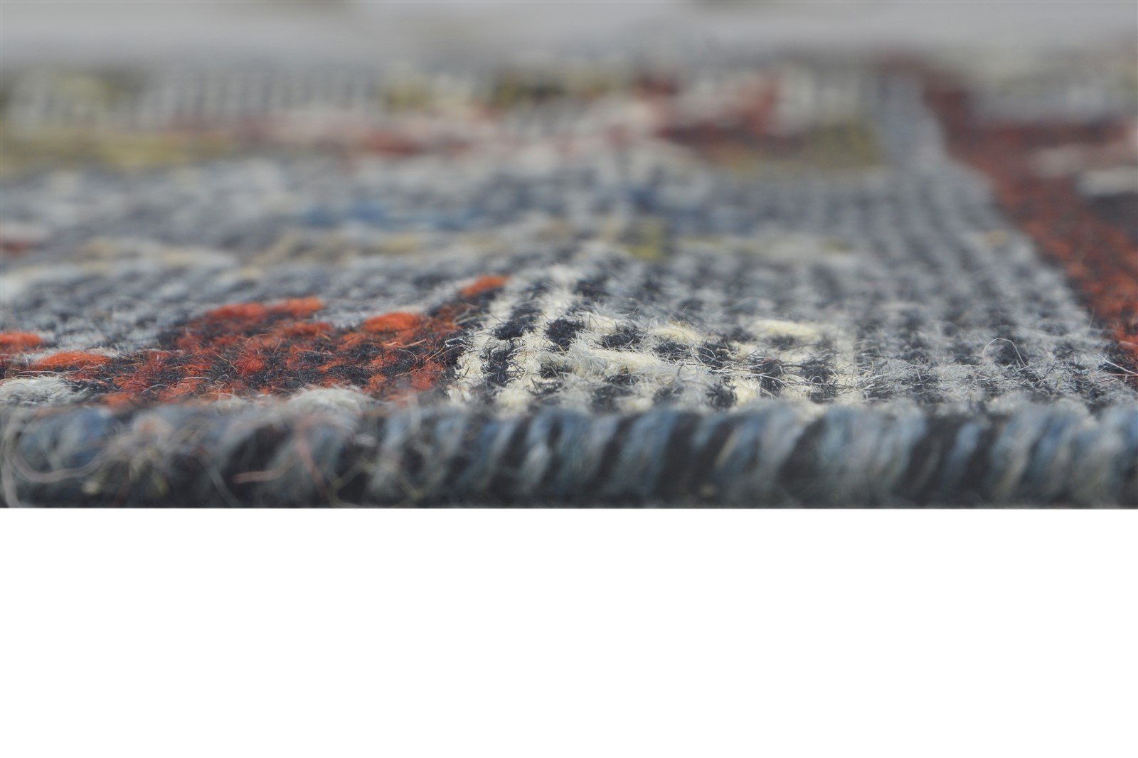 5' X 8' Rug Wool Grey Persien Dhurrie Southwestern Tribal Room Size Carpet 7865191891093