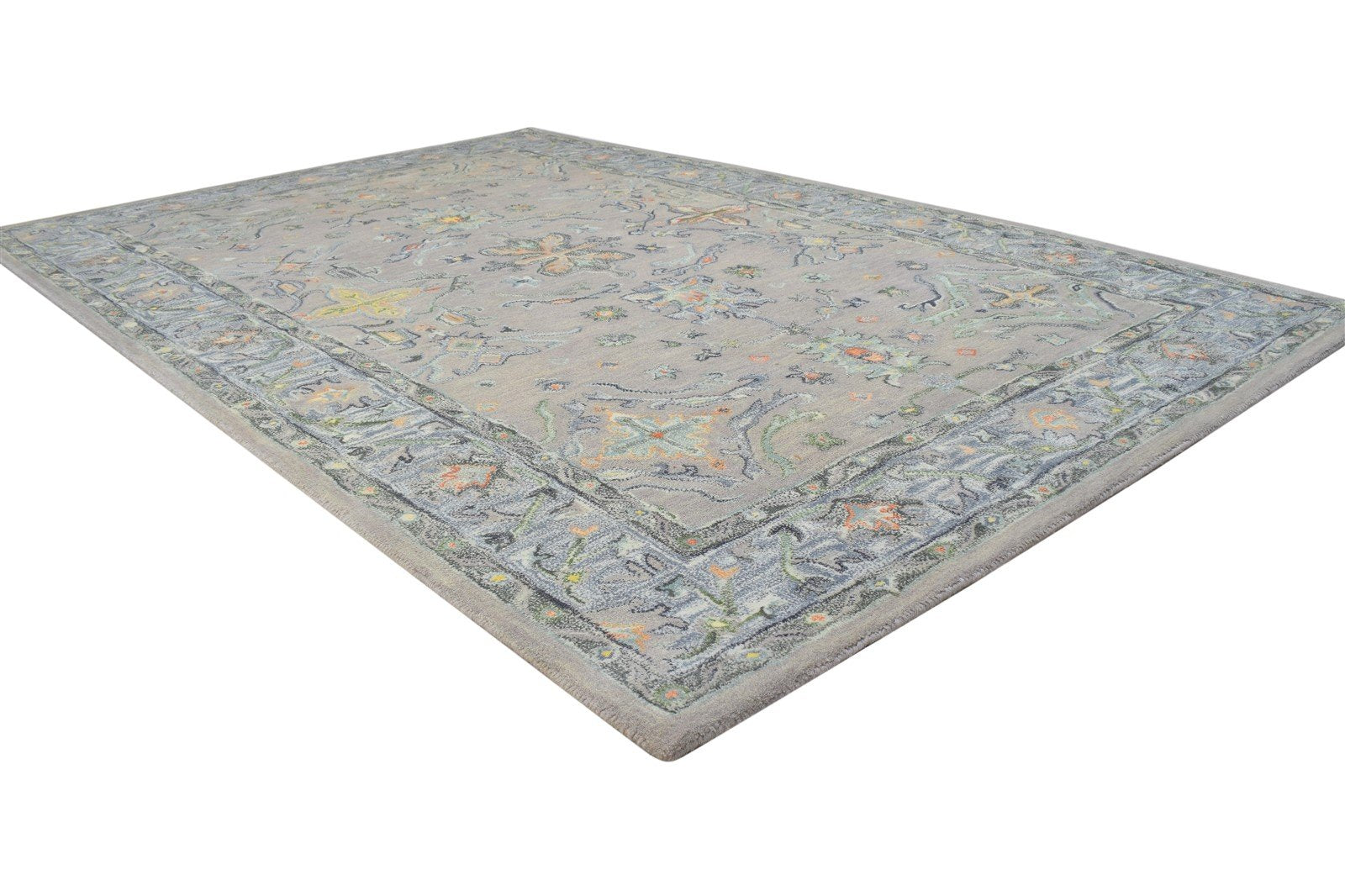 5' X 8' Rug Wool Grey Persien Hand Tufted Oushak Oriental Room Size Carpet 7864329732245