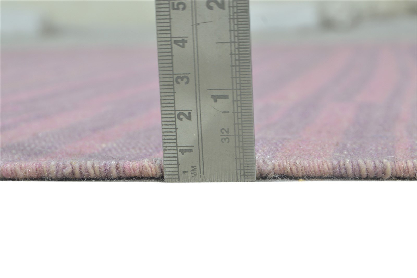 5' X 8' Rug Wool Pink Modern Dhurrie Scandinavian Striped Room Size Carpet 7865022054549